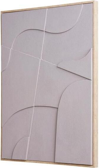 Artichok Femme Wanddecoratie No.2 Schilderij Woonaccessoires Reliëf Art Grijs 70 x 50 cm - Foto 2