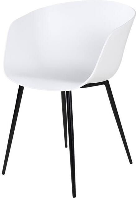 Artichok Liloe kunststof tuinstoel wit met armleuningen