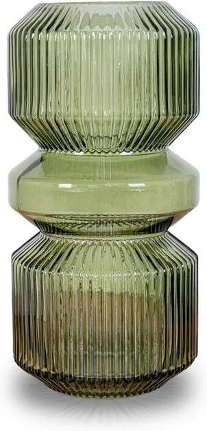 Artichok Rianne glazen vaas groen 12 x 24 5 cm
