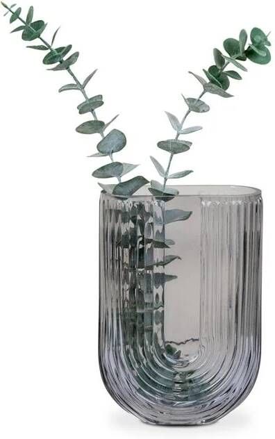 Artichok U-shape glazen vaas rookglas 13 x 19 cm - Foto 1