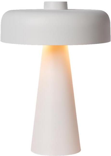 Atmooz by Charrell Atmooz Tafellamp Ocana Wit en Goud Ø 30 cm Metaal Paddenstoel