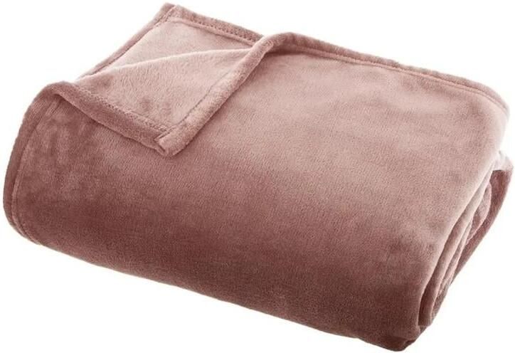 ATMOSPHERA Plaid deken oud roze polyester 130 x 180 cm