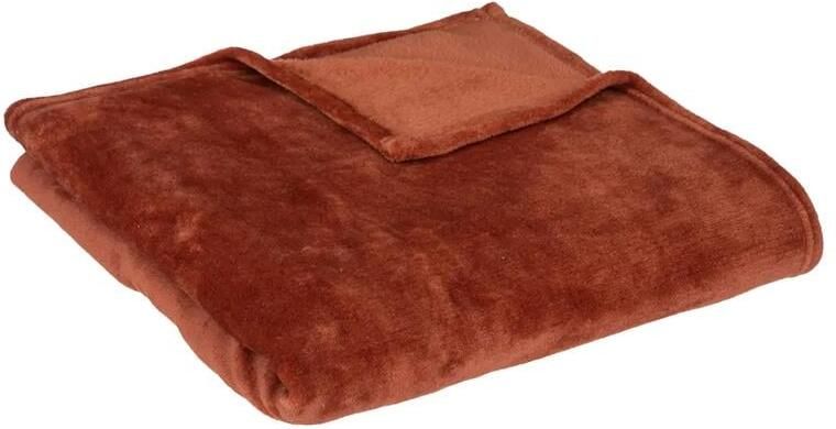 ATMOSPHERA Plaid terracotta polyester 130 x 180 cm