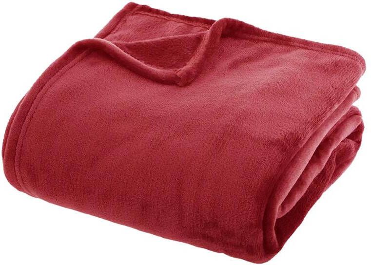 ATMOSPHERA Plaid warm rood polyester 180 x 230 cm