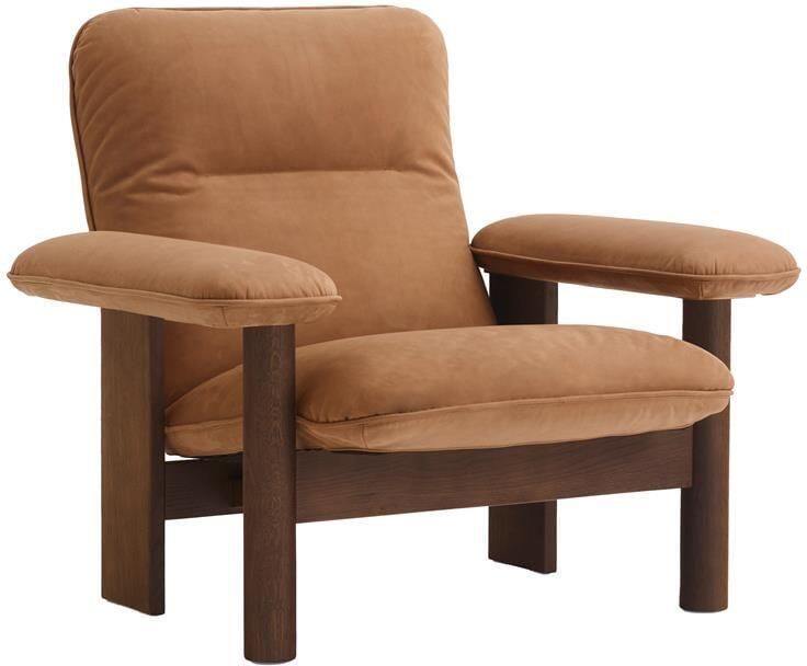 Audo Copenhagen Brasilia fauteuil donker eiken Dunes Camel 21004