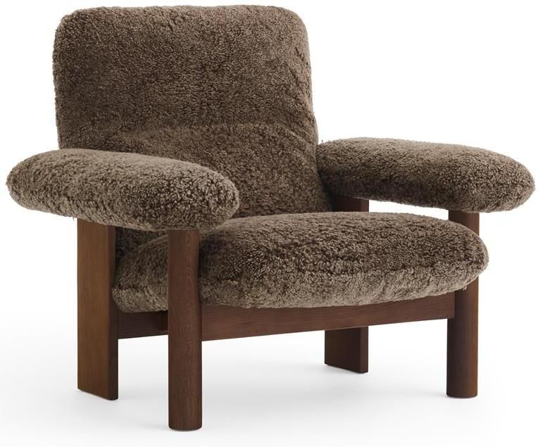 Audo Copenhagen Brasilia fauteuil donker eiken Sheepskin Root