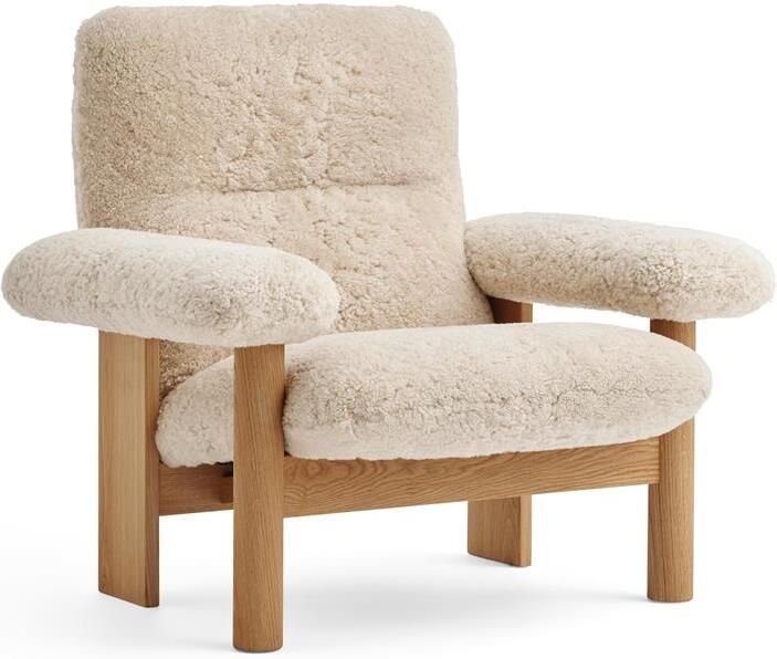 Audo Copenhagen Brasilia fauteuil naturel eiken Sheepskin Naturel