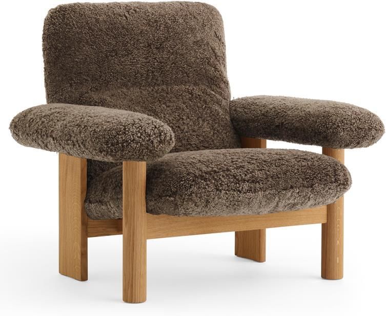 Audo Copenhagen Brasilia fauteuil naturel eiken Sheepskin Root