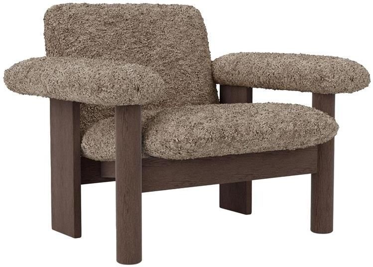 Audo Copenhagen Brasilia Low Back fauteuil donker eiken Sheepskin