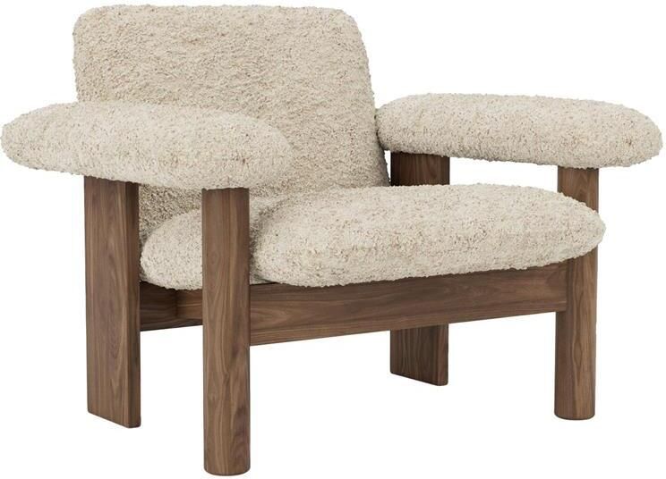 Audo Copenhagen Brasilia Low Back fauteuil walnoot Sheepskin Nature