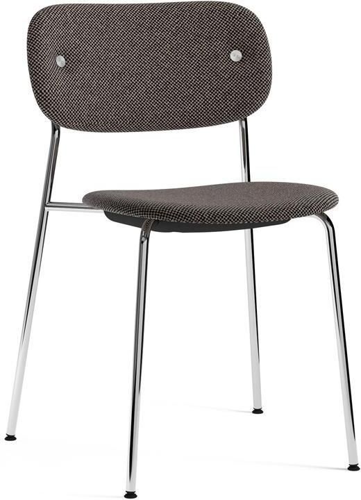 Audo Copenhagen Co eetkamerstoel gestoffeerd Doppiopanama 1 chroom