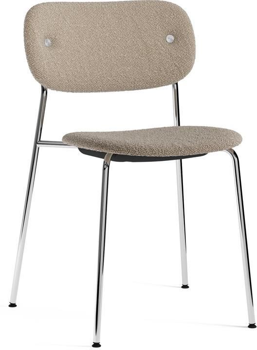 Audo Copenhagen Co eetkamerstoel gestoffeerd Lupo 4 chroom