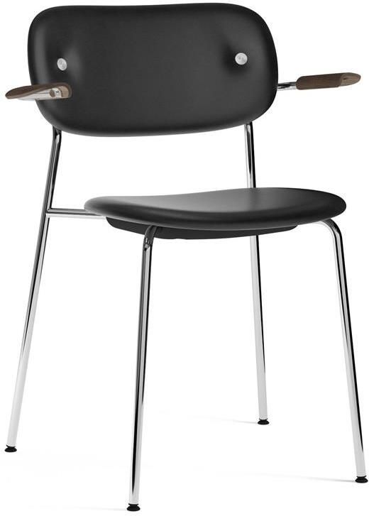 Audo Copenhagen Co eetkamerstoel met arm leder Dakar 0842 donker