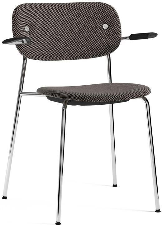 Audo Copenhagen Co eetkamerstoel met arm stof Doppiopanama zwart