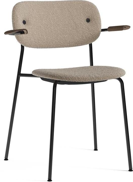 Audo Copenhagen Co eetkamerstoel met arm stof Lupo 04 donker