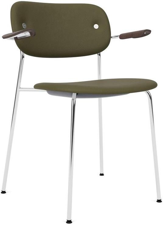 Audo Copenhagen Co eetkamerstoel met arm stof Siërra 0441 donker