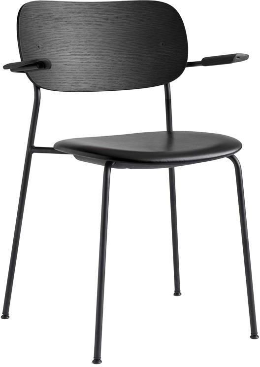 Audo Copenhagen Co eetkamerstoel met arm zitting Dakar 0842 zwart