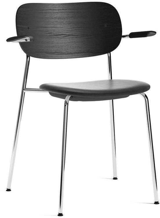 Audo Copenhagen Co eetkamerstoel met arm zitting Dakar 0842 zwart