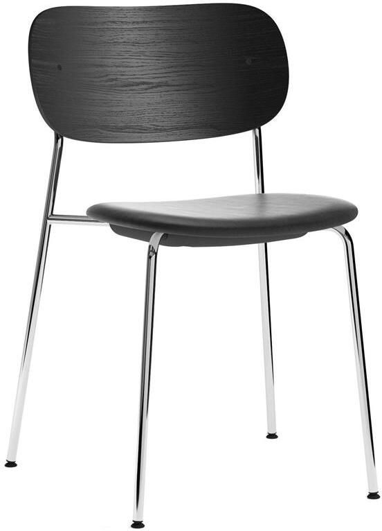 Audo Copenhagen Co eetkamerstoel zitting leder Dakar 0842 zwart