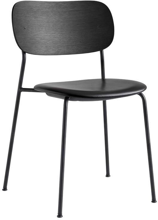 Audo Copenhagen Co eetkamerstoel zitting leder Dakar 0842 zwart