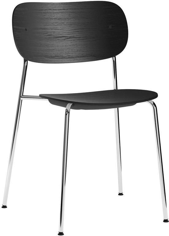 Audo Copenhagen Co eetkamerstoel zwart eiken|chroom