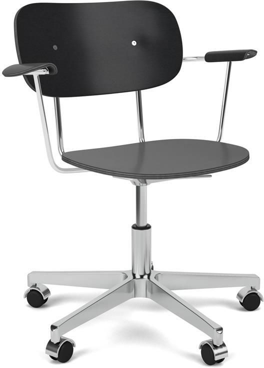 Audo Copenhagen Co Task bureaustoel zwart eiken|aluminium