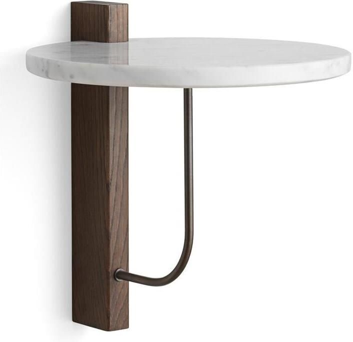 Audo Copenhagen Corbel Wandplank Donker Eiken Carrara Marmer - Foto 2