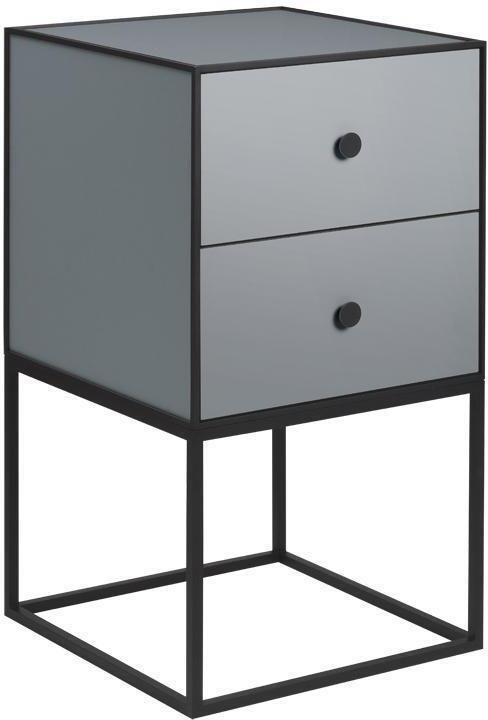 Audo Copenhagen Frame 35 nachtkastje met 2 laden donkergrijs