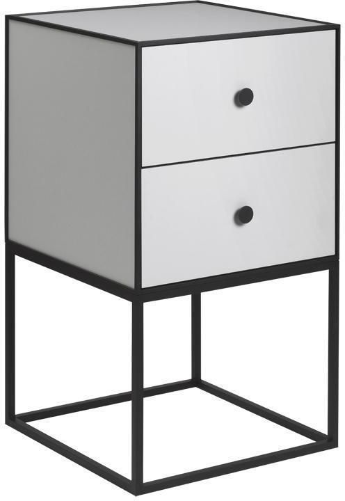 Audo Copenhagen Frame 35 nachtkastje met 2 laden lichtgrijs