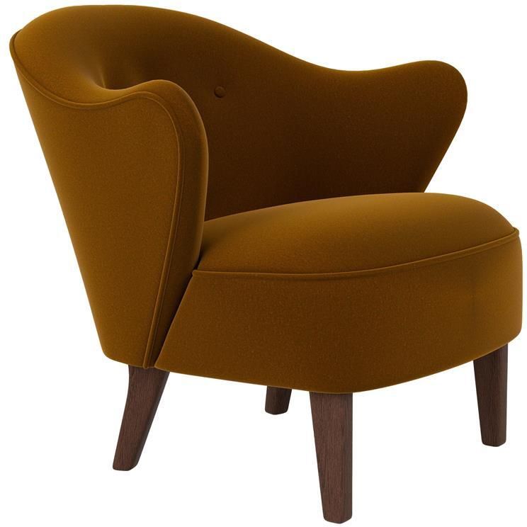 Audo Copenhagen Ingeborg fauteuil donker eiken Grand Mohair 2600