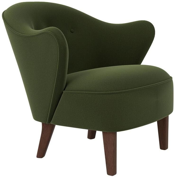 Audo Copenhagen Ingeborg fauteuil donker eiken Grand Mohair 8205