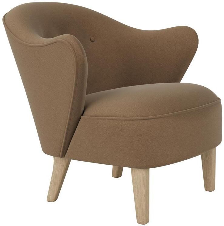 Audo Copenhagen Ingeborg fauteuil naturel eiken Grand Mohair 1103