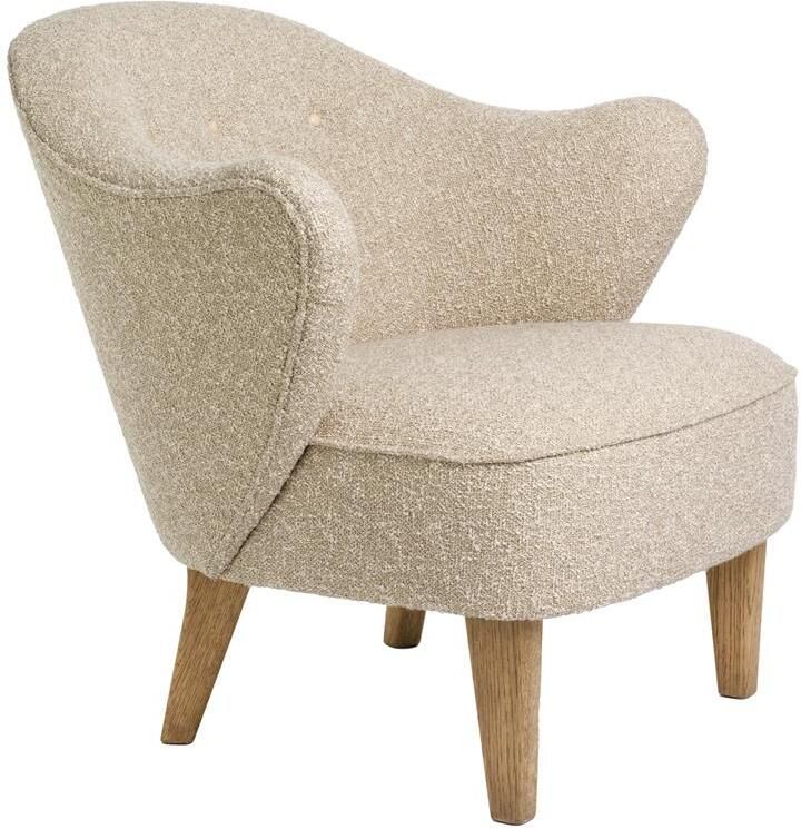 Audo Copenhagen Ingeborg fauteuil naturel eiken Leather Buttons | Zero