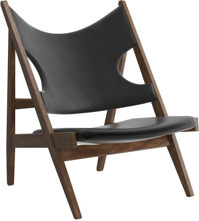 Audo Copenhagen Knitting fauteuil walnoot leder Dakar 0842