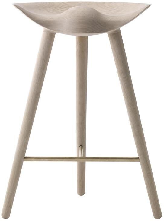 Audo Copenhagen ML42 barkruk H73 gezeept eiken messing