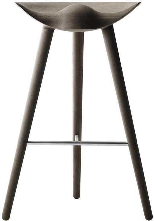 Audo Copenhagen ML42 barkruk H81 bruin geolied eiken roestvrijstaal