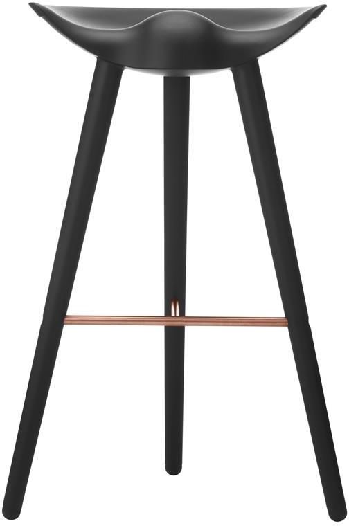 Audo Copenhagen ML42 barkruk H81 zwart gebeitst beuken koper