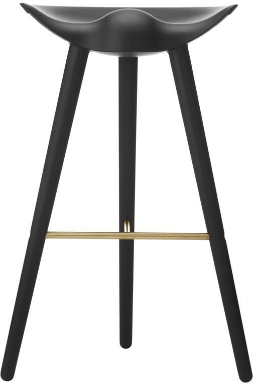 Audo Copenhagen ML42 barkruk H81 zwart gebeitst beuken messing