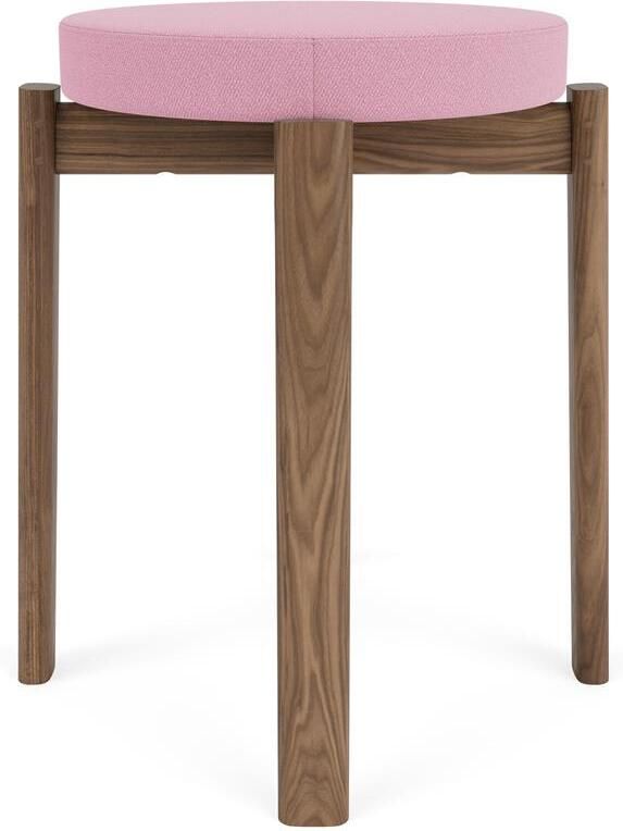 Audo Copenhagen Passage kruk H48 walnoot Vidar Pink 0526