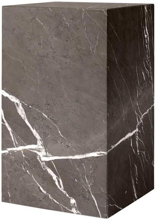 Audo Copenhagen Plinth Tall bijzettafel 30x30 Kendzo marmer grijs - Foto 2