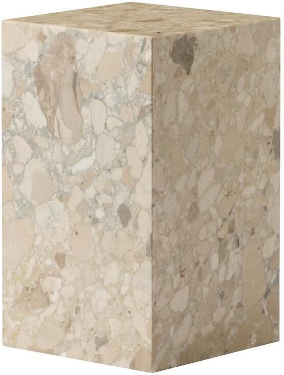Audo Copenhagen Plinth Tall bijzettafel 30x30 Kunis Breccia marmer