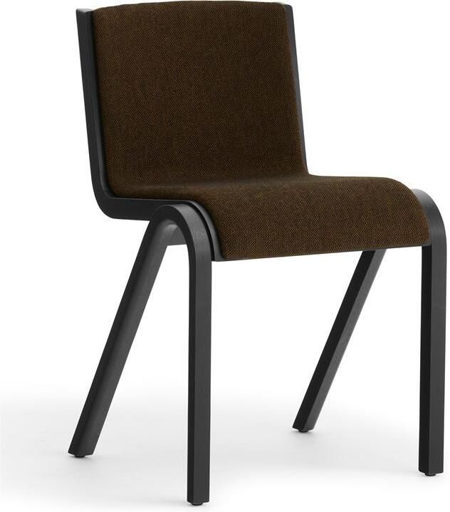 Audo Copenhagen Ready eetkamerstoel zwart eiken gestoffeerd