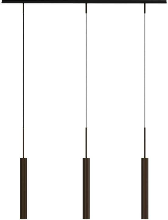 Audo Copenhagen Tubulaire Rail cluster 3 hanglamp lineair Bronzed