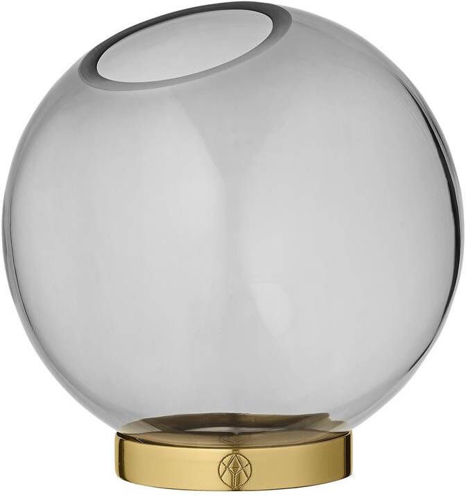 AYTM Globe vaas 17 zwart goud