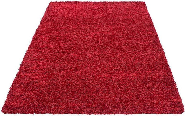 Decor24-AY Hoogpolig vloerkleed Life rood 60x110 cm