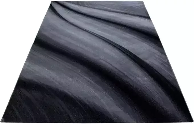 Decor24-AY Modern laagpolig vloerkleed Miami zwart 6630 120x170 cm