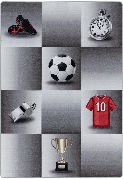 Decor24-AY Vrolijk kinderkamer vloerkleed Play Football 100x150 cm