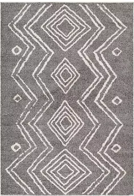 Decor24-AY Modern berber-look vloerkleed Taznaxt zwart 5104 200x290 cm