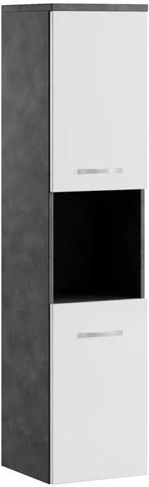 Badplaats Badkamerkast Montreal 30 x 30 x 131 cm Donker grijs | wit