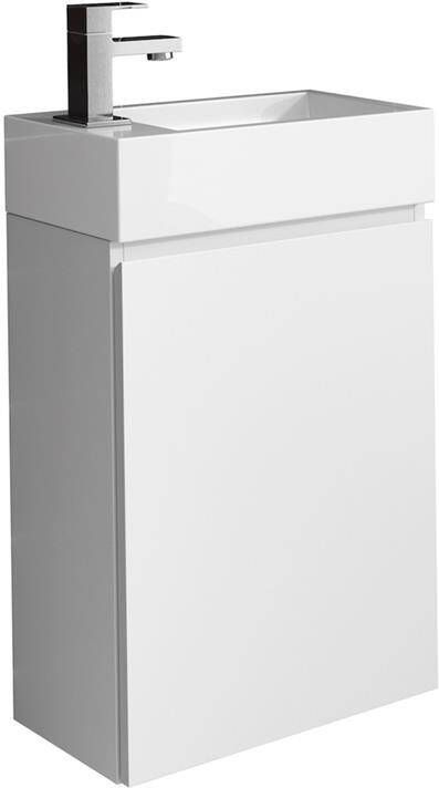 Badplaats Toiletmeubel Angela 40 cm x 22 cm Mat wit
